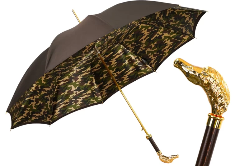 Parapluie de luxe exquis pour hommes avec poignée en forme de cheval